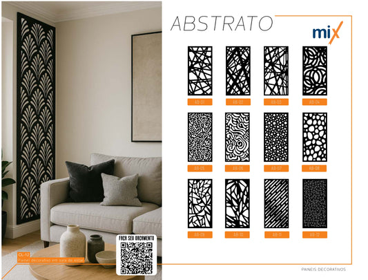 Painel Decorativo em Aço Arte Contemporânea - Divisória e Brise sob Medida ( Preço por M²)