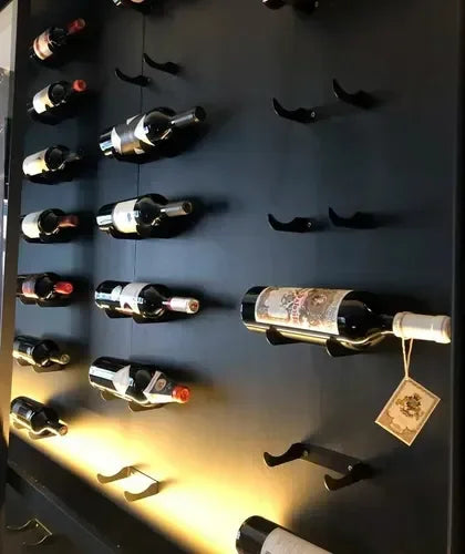 Suporte de Parede para Garrafa de Vinho Individual em Aço