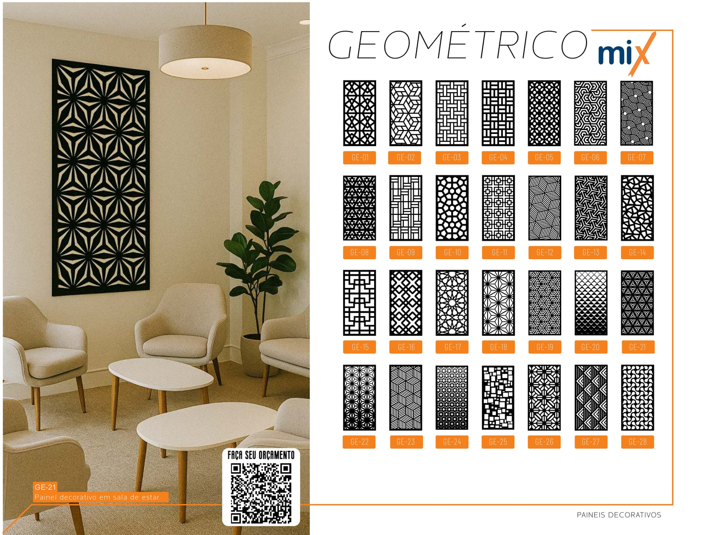 Painel Decorativo em Aço Carbono Sob Medida