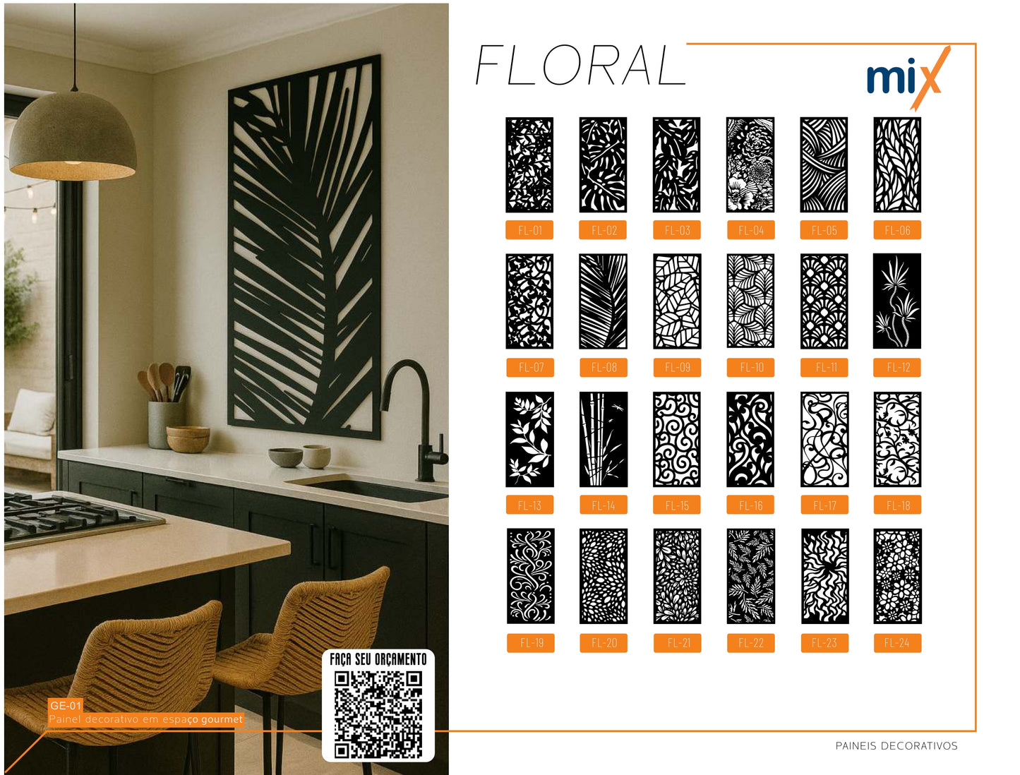 Painel Decorativo em Aço Carbono Sob Medida