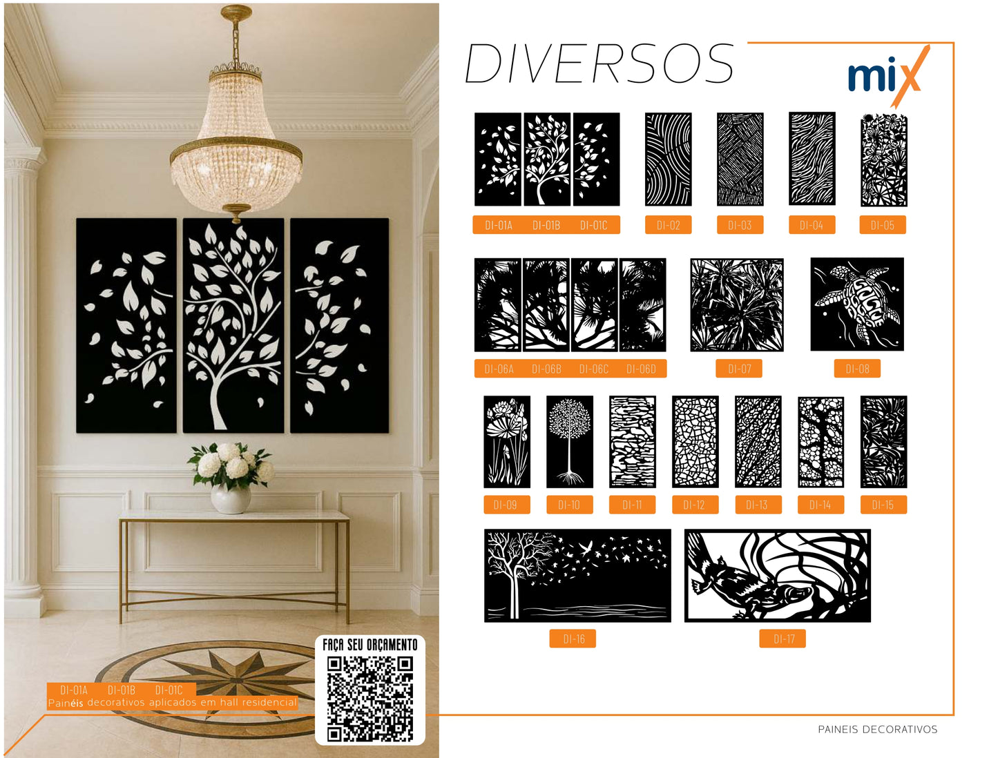 Painel Decorativo em Aço Carbono Sob Medida