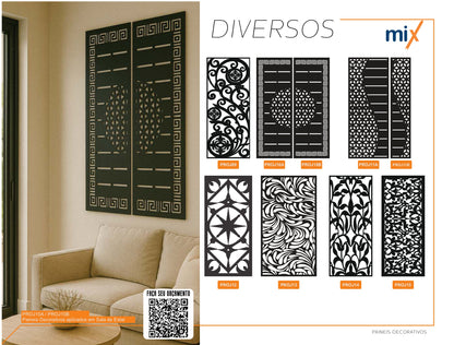 Painel Decorativo em Aço Carbono Sob Medida