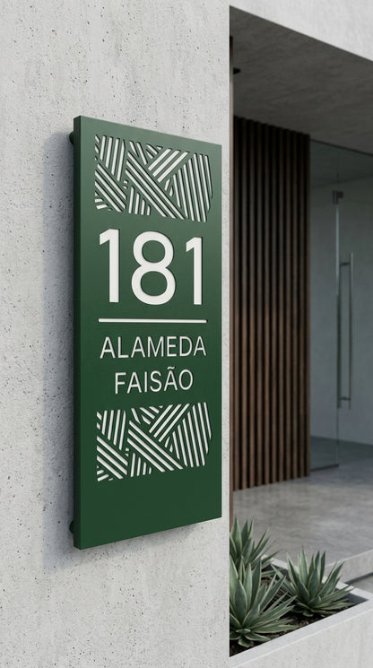Placa Numérica para Fachadas em Aço Carbono