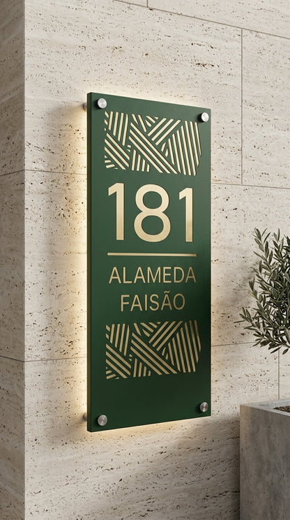 Placa Numérica para Fachadas em Aço Carbono