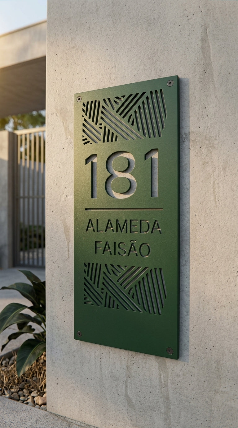 Placa Numérica para Fachadas em Aço Carbono
