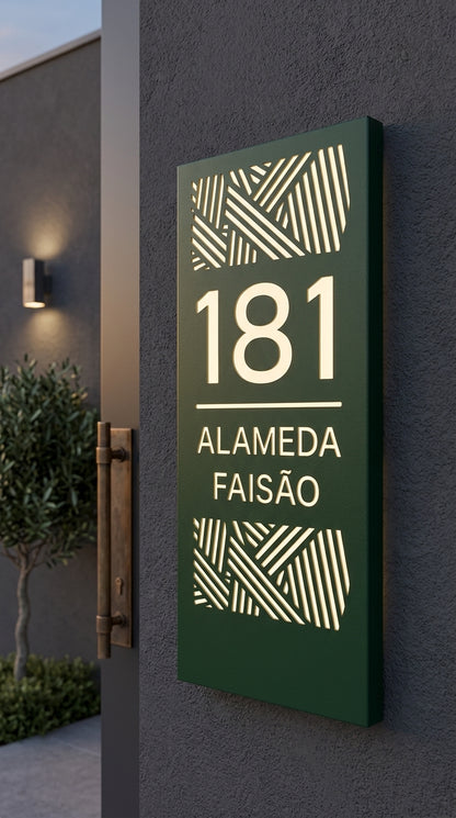 Placa Numérica para Fachadas em Aço Carbono