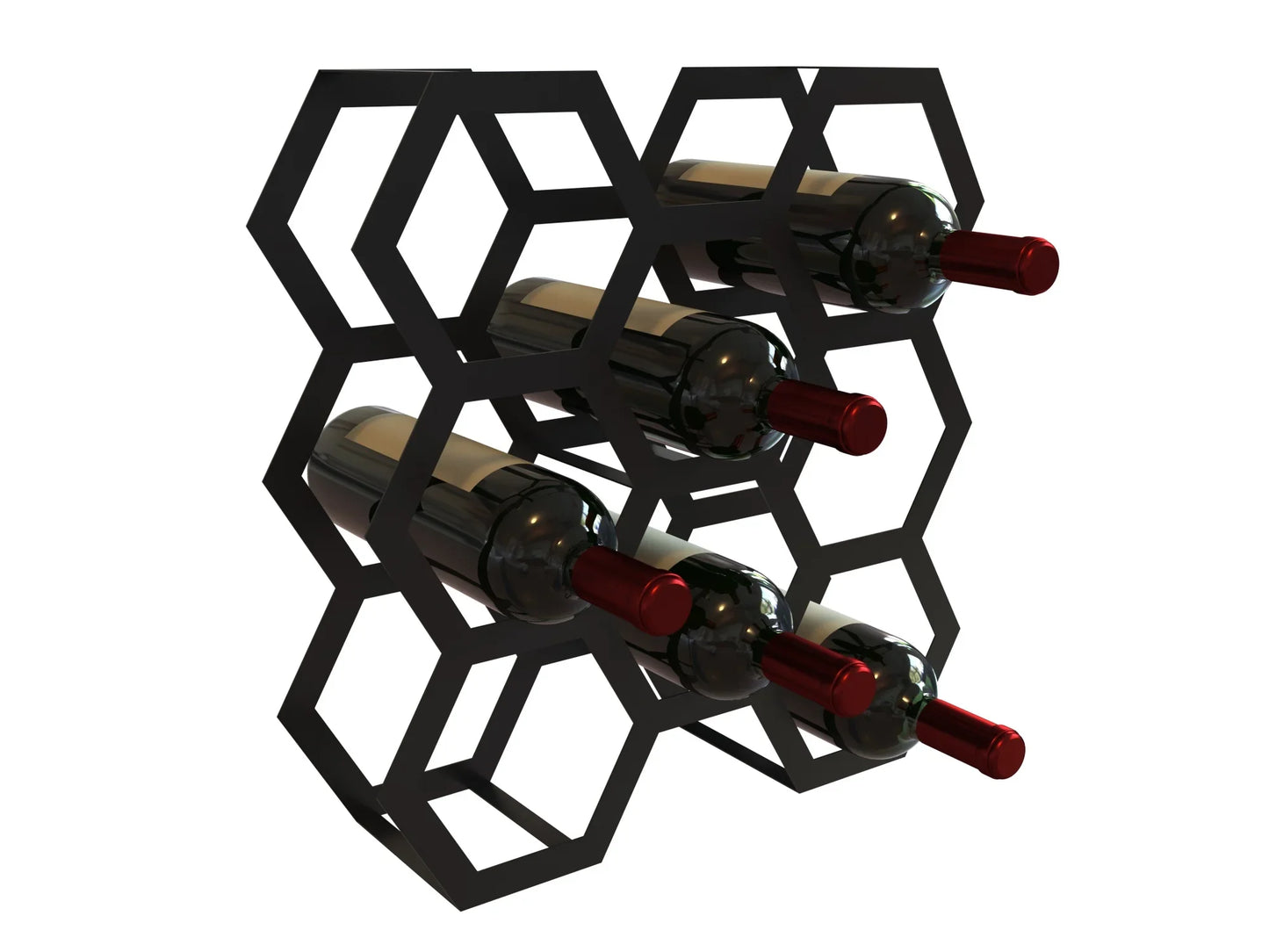 Porta-Garrafas Hexagonal para Vinho