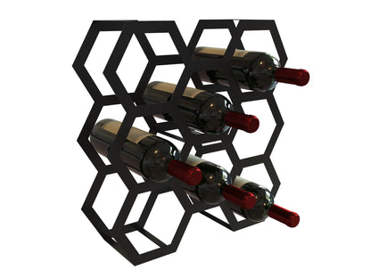 Porta-Garrafas Hexagonal para Vinho