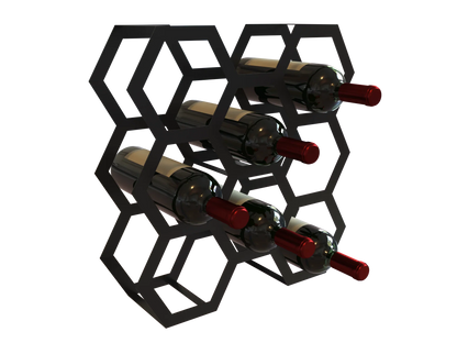 Porta-Garrafas Hexagonal para Vinho