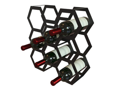 Porta-Garrafas Hexagonal para Vinho