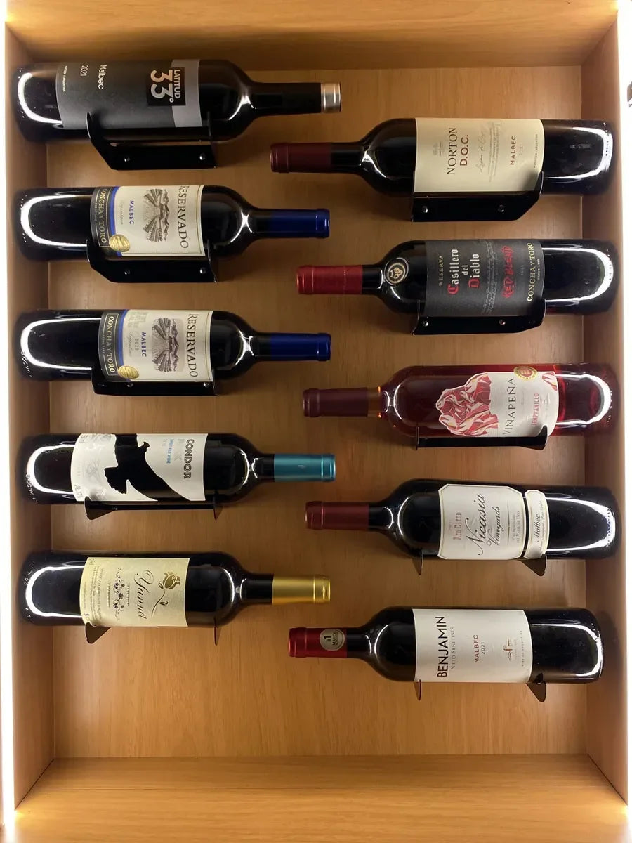 Suporte de Parede para Garrafa de Vinho Individual em Aço