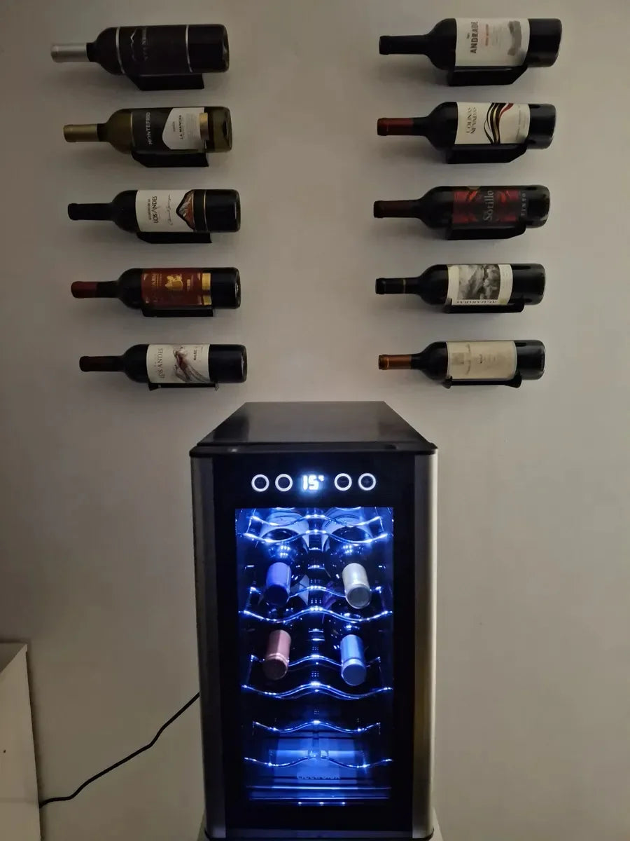 Suporte de Parede para Garrafa de Vinho Individual em Aço