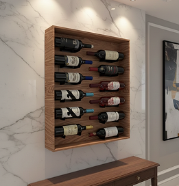 Suporte de Parede para Garrafa de Vinho Individual em Aço