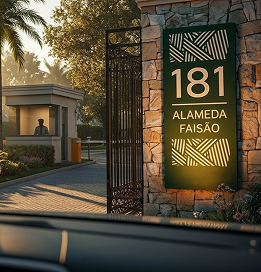 Placa condominio simples